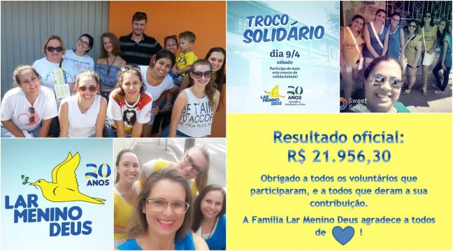 lar menino deus troco solidário