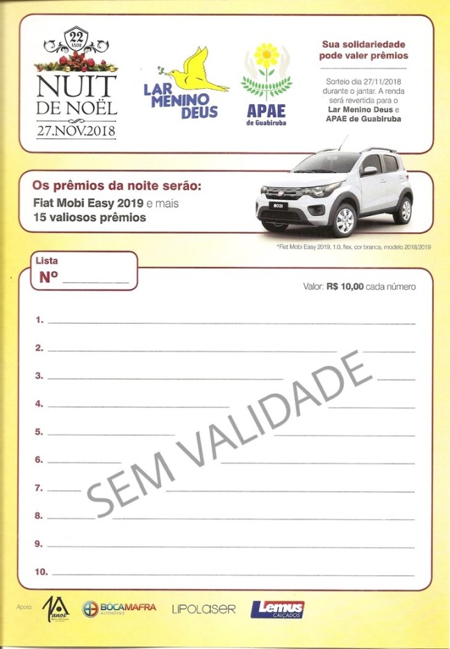 RIFA SEM VALIDADE